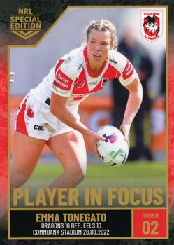2022 NRL Player In Focus #WIF02 Emma Tonegato Front